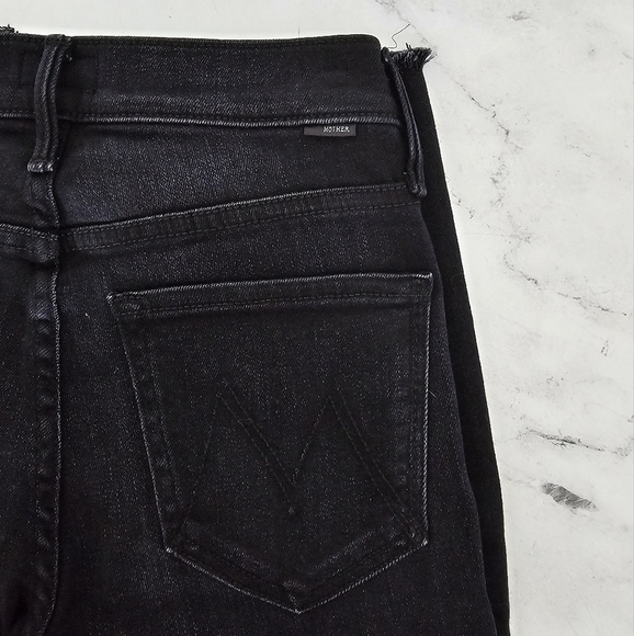 MOTHER The Mid Rise Dazzler Ankle Deep End Dark Blue Skinny Jeans 26 Preowned - Picture 7 of 10